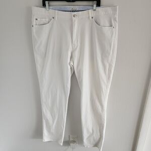 Peter Millar Crown Men's 40x33 Ultimate Sateen Five-Pocket Pant White Golf